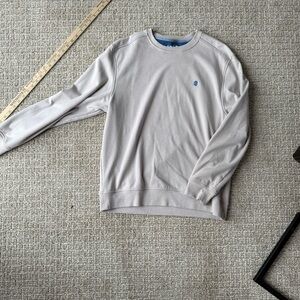 Izod cream/gray Crewneck Sweatshirt size medium